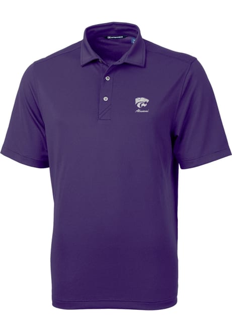 Mens K-State Wildcats Purple Cutter and Buck Virtue Short Sleeve Polo Shirt