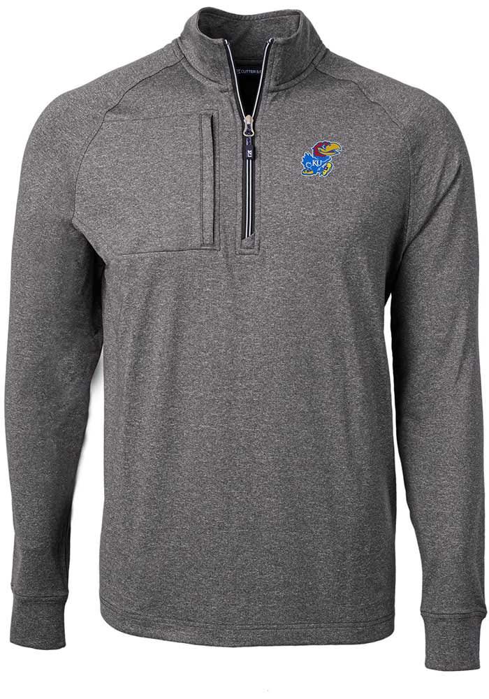 k Kansas Jayhawks Mens BLACK Adapt Eco Knit Big and Tall