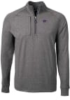 Main image for Mens K-State Wildcats Black Cutter and Buck Adapt Eco Knit Qtr Zip