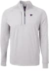 Main image for Mens K-State Wildcats Grey Cutter and Buck Adapt Eco Knit Power Cat Qtr Zip