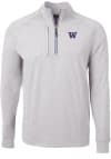 Main image for Mens Washington Huskies Grey Cutter and Buck Adapt Eco Knit Qtr Zip