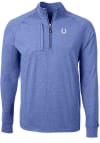 Main image for Cutter and Buck Indianapolis Colts Mens Blue Adapt Heathered Long Sleeve 1/4 Zip Pullover
