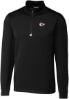 Main image for Cutter and Buck Kansas City Chiefs Mens Black Traverse Long Sleeve 1/4 Zip Pullover