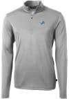 Main image for Cutter and Buck Detroit Lions Mens Grey Virtue Long Sleeve Qtr Zip Pullover