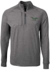 Main image for Cutter and Buck Philadelphia Eagles Mens Black Adapt Heathered Long Sleeve Qtr Zip Pullover