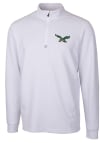 Main image for Cutter and Buck Philadelphia Eagles Mens White Traverse Long Sleeve 1/4 Zip Pullover