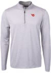 Main image for Cutter and Buck Dayton Flyers Mens Grey Virtue Eco Pique Big and Tall 1/4 Zip Pullover
