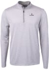 Main image for Mens Illinois Fighting Illini Grey Cutter and Buck Virtue Eco Pique Stripe 1/4 Zip Pullover
