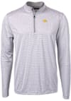 Main image for Mens Iowa Hawkeyes Grey Cutter and Buck Virtue Eco Pique Qtr Zip