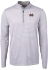 Main image for Cutter and Buck Mississippi State Bulldogs Mens Grey Virtue Eco Pique Big and Tall 1/4 Zip Pullo..