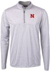 Main image for Mens Nebraska Cornhuskers Grey Cutter and Buck Virtue Eco Pique Qtr Zip