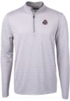 Main image for Cutter and Buck Ohio State Buckeyes Mens Grey Virtue Eco Pique Stripe Big and Tall Qtr Zip