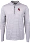 Main image for Cutter and Buck Oklahoma Sooners Mens Grey Virtue Eco Pique Big and Tall 1/4 Zip Pullover