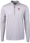 Main image for Mens Rutgers Scarlet Knights Grey Cutter and Buck Virtue Eco Pique Qtr Zip