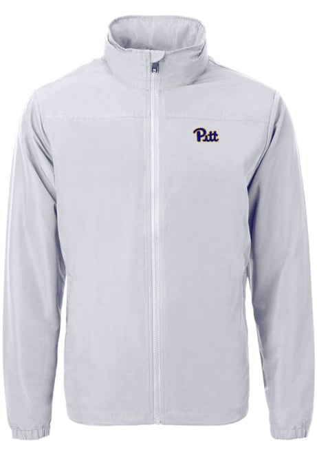 Grey Pitt Panthers Cutter and Buck Mens Charter Eco Knit Big and Tall Light Weight Jacket