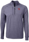 Main image for Cutter and Buck Dayton Flyers Mens Navy Blue Adapt Eco Knit Long Sleeve 1/4 Zip Pullover