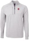 Main image for Mens Indiana Hoosiers Grey Cutter and Buck Adapt Eco Knit Qtr Zip Pullover