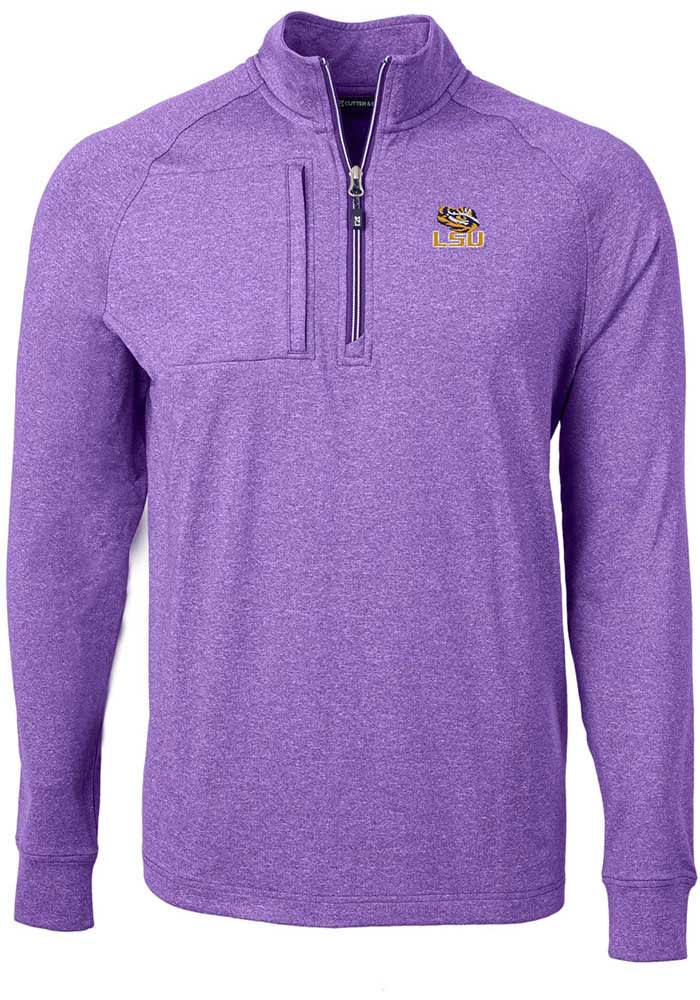 Cutter and Buck LSU Tigers Mens COLLEGE PURPLE HEATHER Adapt Eco