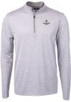 Main image for Cutter and Buck Colorado State Rams Mens Grey Virtue Eco Pique Micro Stripe Long Sleeve Qtr Zip ..