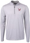 Main image for Cutter and Buck Eastern Washington Eagles Mens Grey Virtue Eco Pique Micro Stripe Long Sleeve Qt..