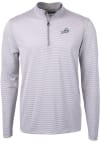 Main image for Cutter and Buck Florida Gulf Coast Eagles Mens Grey Virtue Eco Pique Micro Stripe Long Sleeve Qtr..