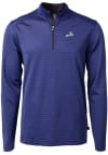 Main image for Cutter and Buck Florida Gulf Coast Eagles Mens Blue Virtue Eco Pique Micro Stripe Long Sleeve Qtr..