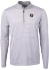 Main image for Cutter and Buck Florida State Seminoles Mens Grey Virtue Eco Pique Micro Stripe Long Sleeve 1/4 ..