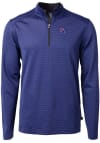 Main image for Cutter and Buck Louisiana Tech Bulldogs Mens Blue Virtue Eco Pique Micro Stripe Long Sleeve Qtr Zi..