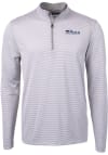 Main image for Cutter and Buck Pennsylvania Quakers Mens Grey Virtue Eco Pique Micro Stripe Long Sleeve 1/4 Zip..