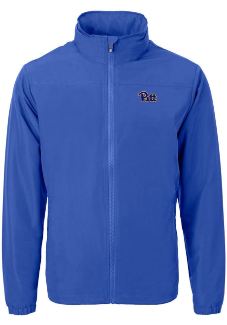 Mens Pitt Panthers Blue Cutter and Buck Charter Eco Light Weight Jacket