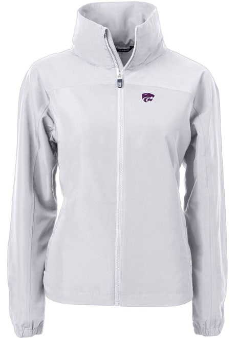 Womens K-State Wildcats Grey Cutter and Buck Charter Eco Light Weight Jacket