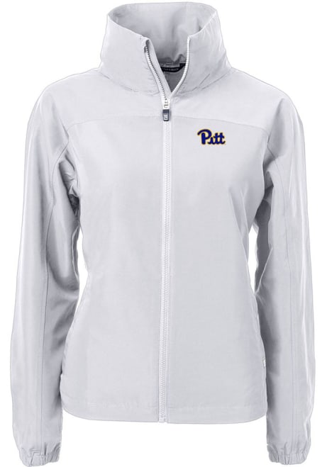 Womens Pitt Panthers Grey Cutter and Buck Charter Eco Light Weight Jacket