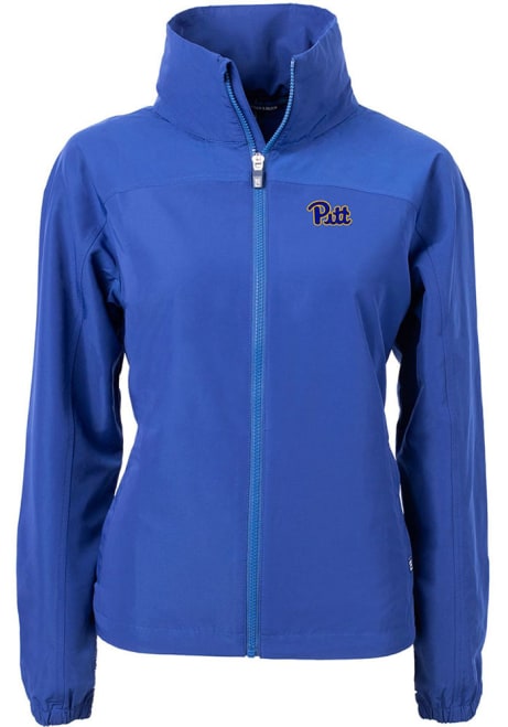 Womens Pitt Panthers Blue Cutter and Buck Charter Eco Light Weight Jacket