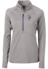 Main image for Cutter and Buck Kansas City Royals Womens Grey City Connect Adapt Eco 1/4 Zip Pullover