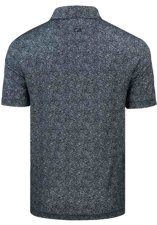 Cutter and Buck Iowa State Cyclones Mens Black Pike Constellation Print Short Sleeve Polo