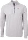 Main image for Cutter and Buck UNO Mavericks Mens Grey Adapt Heathered Long Sleeve 1/4 Zip Pullover
