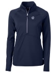 Main image for Cutter and Buck Michigan Womens Navy Blue Adapt 1/4 Zip Pullover