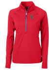 Main image for Womens Cincinnati Bearcats Red Cutter and Buck Adapt Qtr Zip Pullover