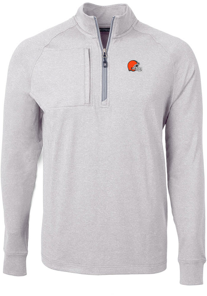 Cutter and Buck Cleveland Browns Mens GREY Adapt Eco Pullover