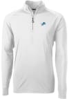 Main image for Cutter and Buck Detroit Lions Mens White Adapt Eco Knit Long Sleeve 1/4 Zip Pullover