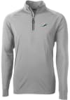 Main image for Cutter and Buck Miami Dolphins Mens Grey Adapt Eco Long Sleeve 1/4 Zip Pullover