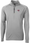 Main image for Cutter and Buck Tampa Bay Buccaneers Mens Grey Adapt Eco Long Sleeve 1/4 Zip Pullover