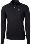 Main image for Cutter and Buck Cincinnati Bengals Mens Black Virtue Eco Pique Long Sleeve Qtr Zip Pullover