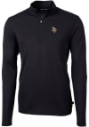 Main image for Cutter and Buck Minnesota Vikings Mens Black Virtue Eco Pique Long Sleeve Qtr Zip Pullover