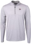 Main image for Cutter and Buck Kansas City Chiefs Mens Grey Virtue Eco Pique Long Sleeve 1/4 Zip Pullover