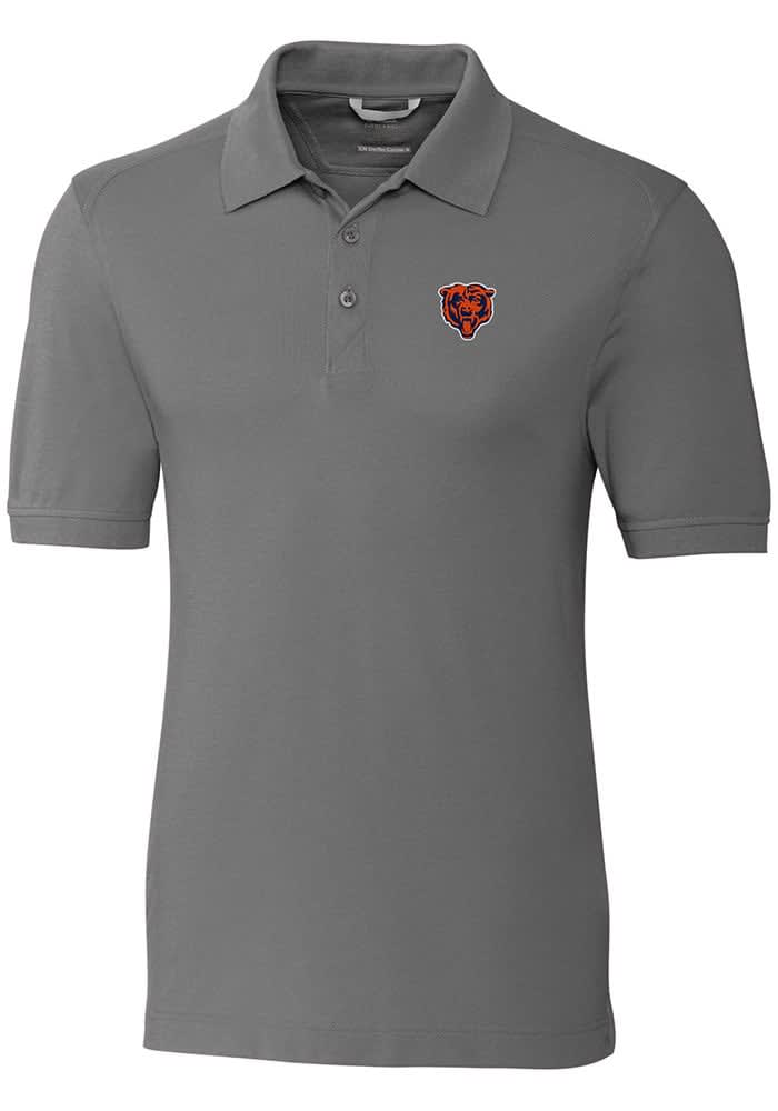 Chicago Bears Cutter and Buck GREY Historic Advantage Pique Big and Tall Golf Shirt