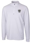 Main image for Cutter and Buck Las Vegas Raiders Mens White Historic Traverse Long Sleeve 1/4 Zip Pullover
