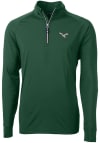 Main image for Cutter and Buck Philadelphia Eagles Mens Green Adapt Eco Long Sleeve 1/4 Zip Pullover
