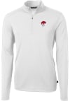 Main image for Cutter and Buck Buffalo Bills Mens White Historic Virtue Eco Pique Long Sleeve 1/4 Zip Pullover