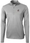 Main image for Cutter and Buck Cleveland Browns Mens Grey Historic Virtue Eco Pique Long Sleeve 1/4 Zip Pullove..